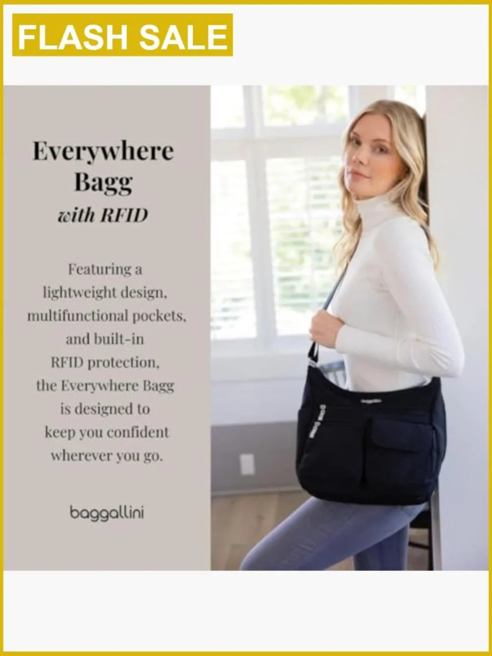 Large Hobo Crossbody Bag Lightweight Nylon RFID Wristlet Travel